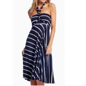 NORDSTROM ELAN 8 Way Convertible Stripe Dress Skirt Coverup Cover Up Size Medium